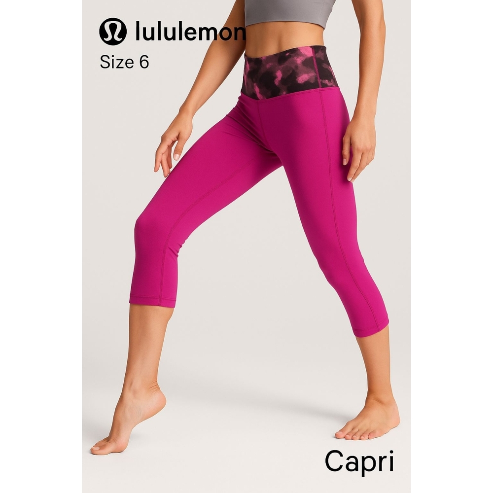Lululemon Women’s Pink Capri  Size 6